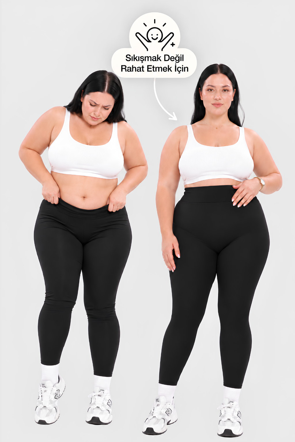 Pefili ''CurveFlex'' Büyük Beden Kışlık Dikişsiz Tayt